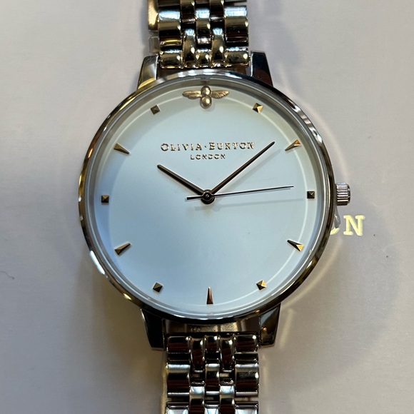 Olivia Burton Watch With 38mm White Face With RoseGold Bracelet